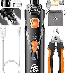 Quiet Dog Nail Grinder with LED Light