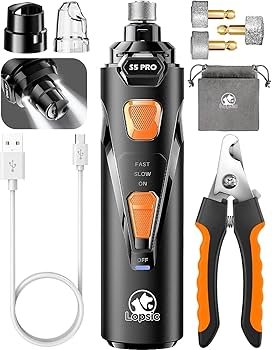 Quiet Dog Nail Grinder with LED Light