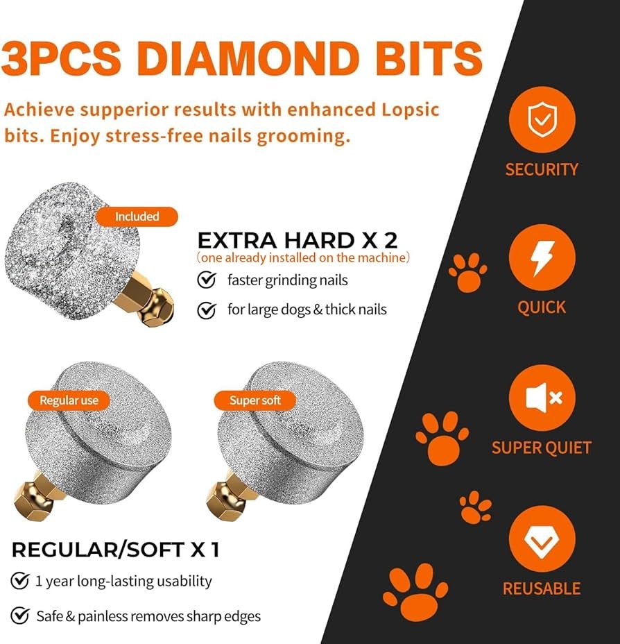 Quiet Dog Nail Grinder with LED Light - Image 4