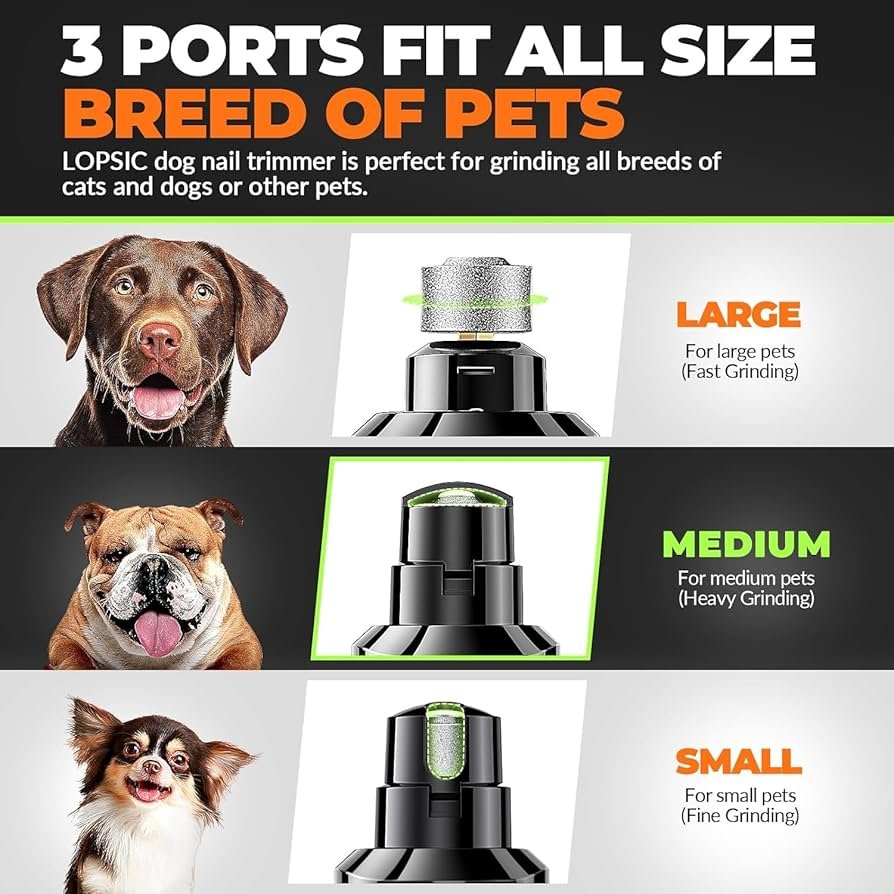 Quiet Dog Nail Grinder with LED Light - Image 2