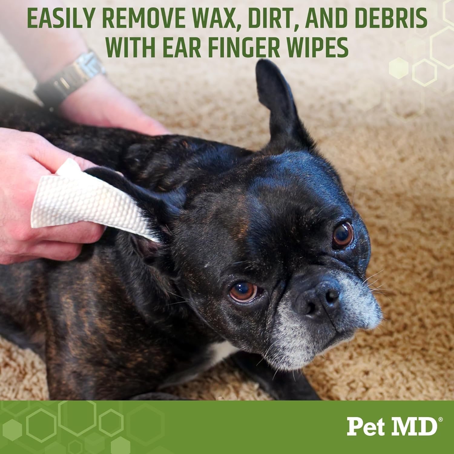 Dog Ear Cleaning Finger Wipes - Image 2