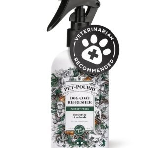 Poo-Pourri Furrest Fresh Dog Deodorizing Spray, 8 Fl Oz Grooming Perfume for Dog Coat
