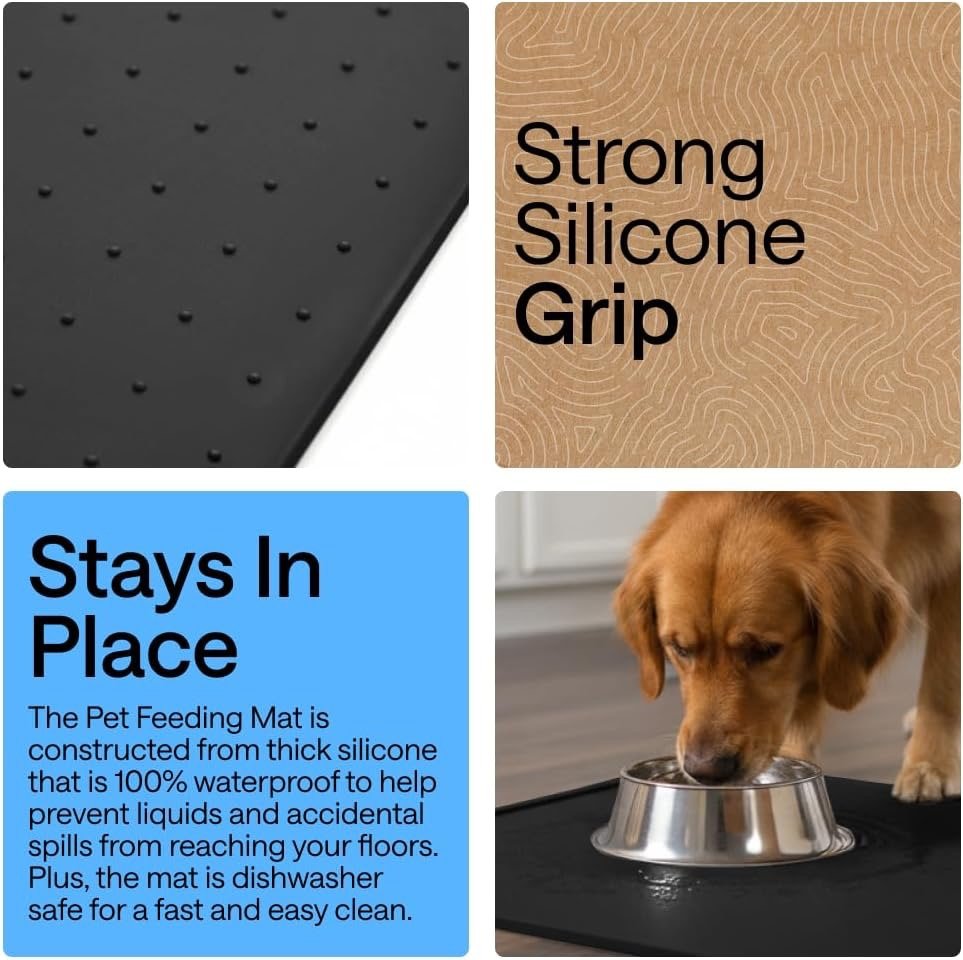 Gorilla Grip- Silicone Pet Feeding Mat (18.5x11.5)- color options - Image 3