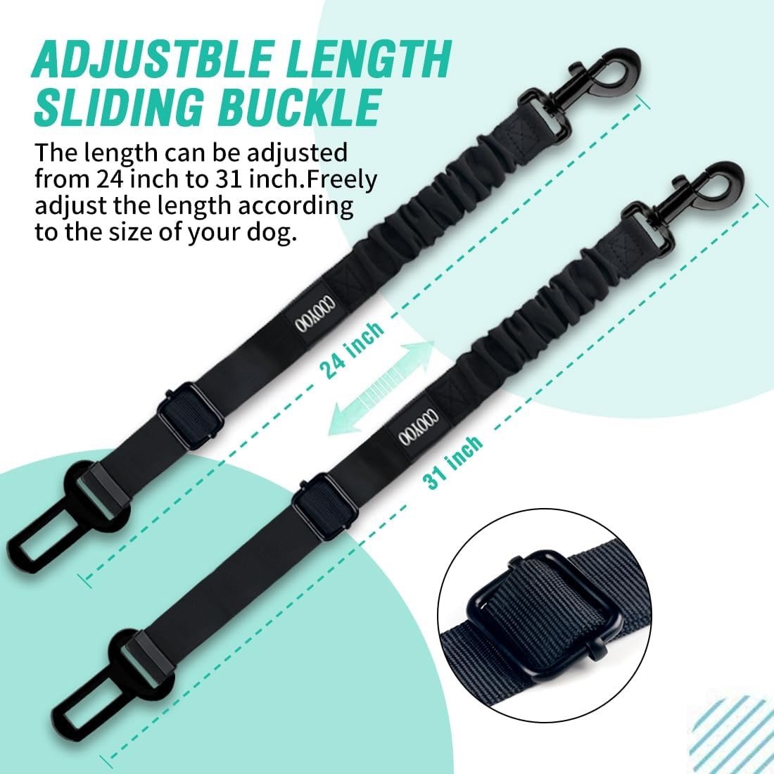 COOYOO Dog Seat Belt - Image 5