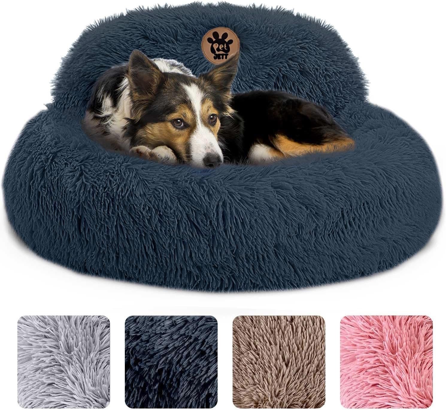 PetJett Calming Dog Bed Medium Size Dog - 30'' Donut Bed