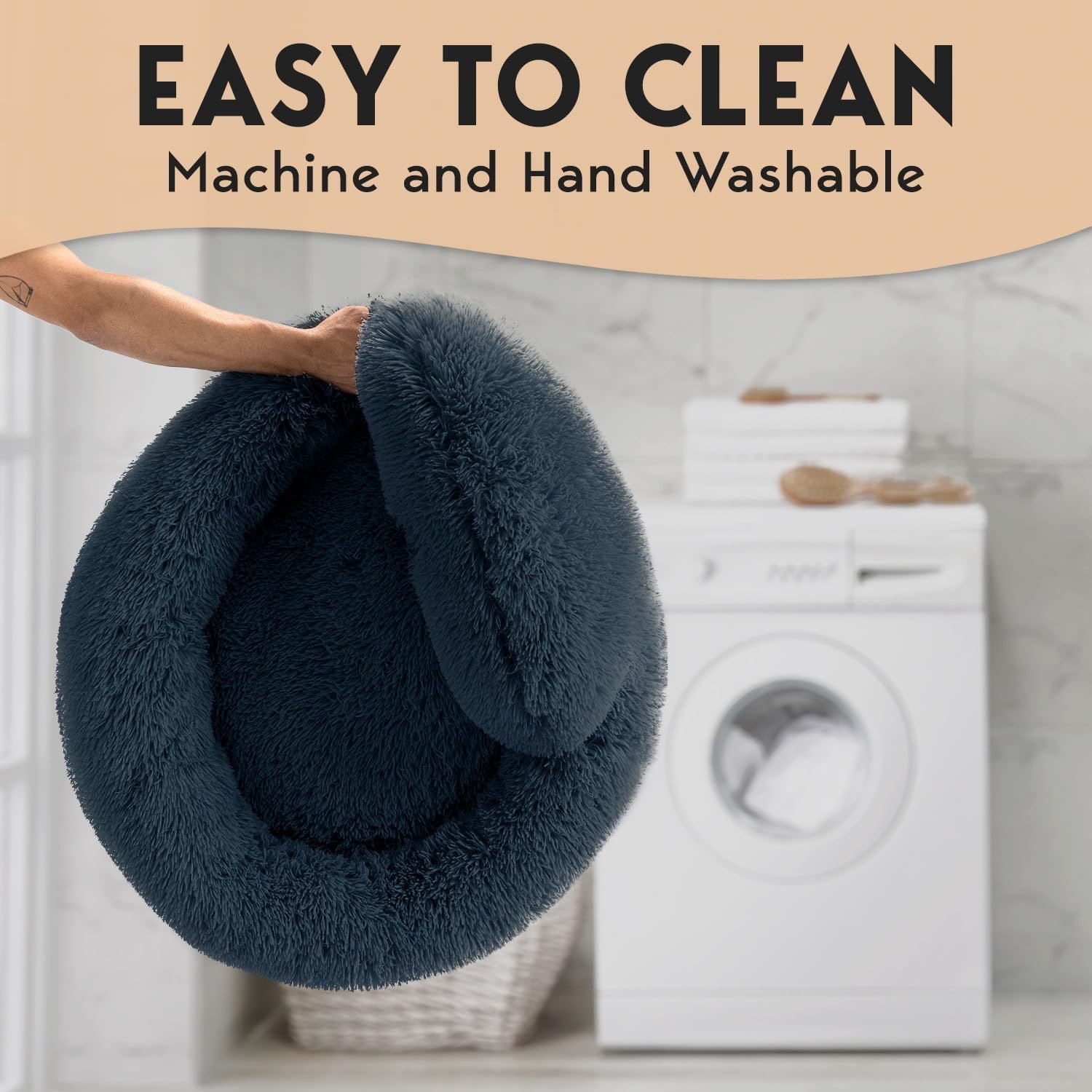 PetJett Calming Dog Bed Medium Size Dog - 30'' Donut Bed - Image 6