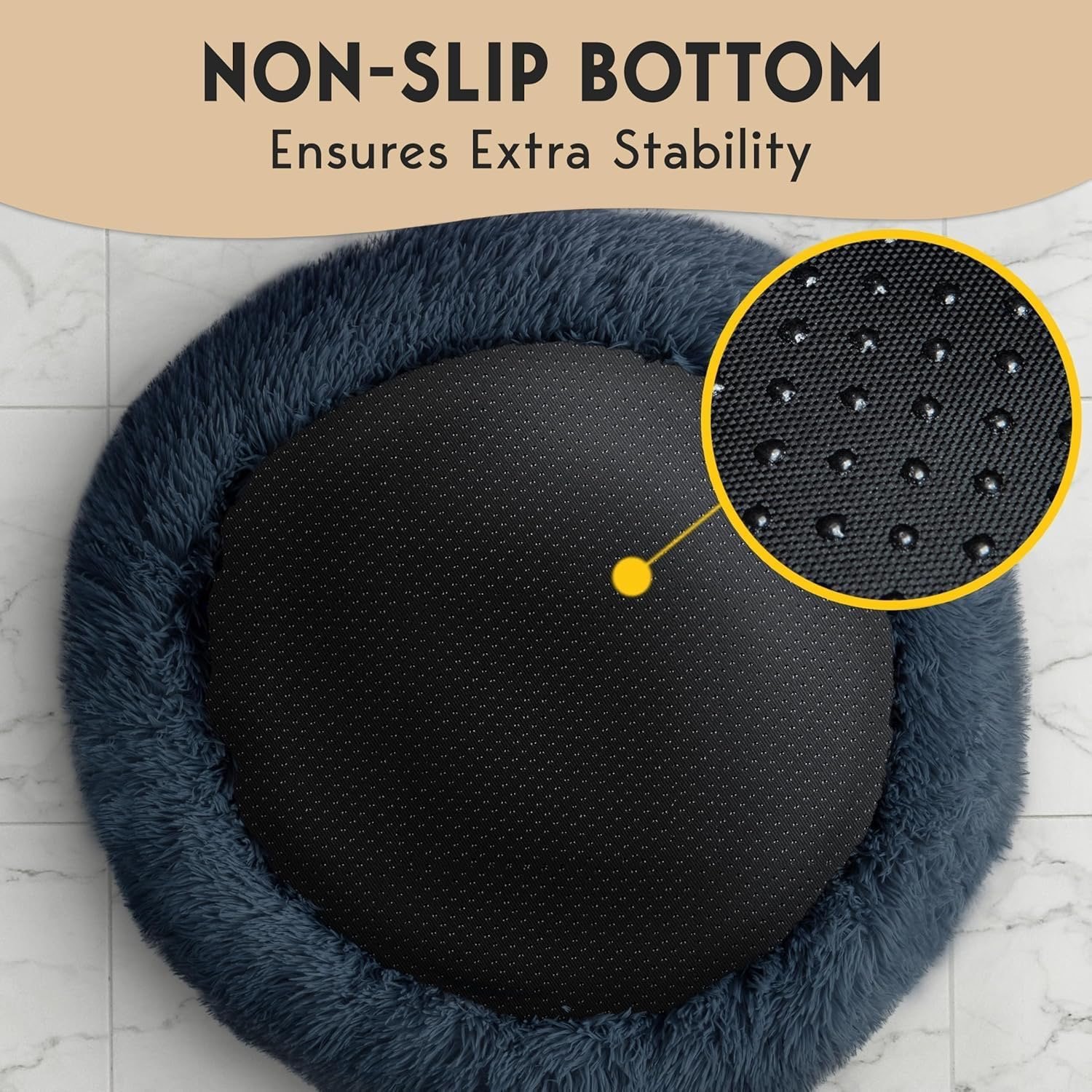 PetJett Calming Dog Bed Medium Size Dog - 30'' Donut Bed - Image 7