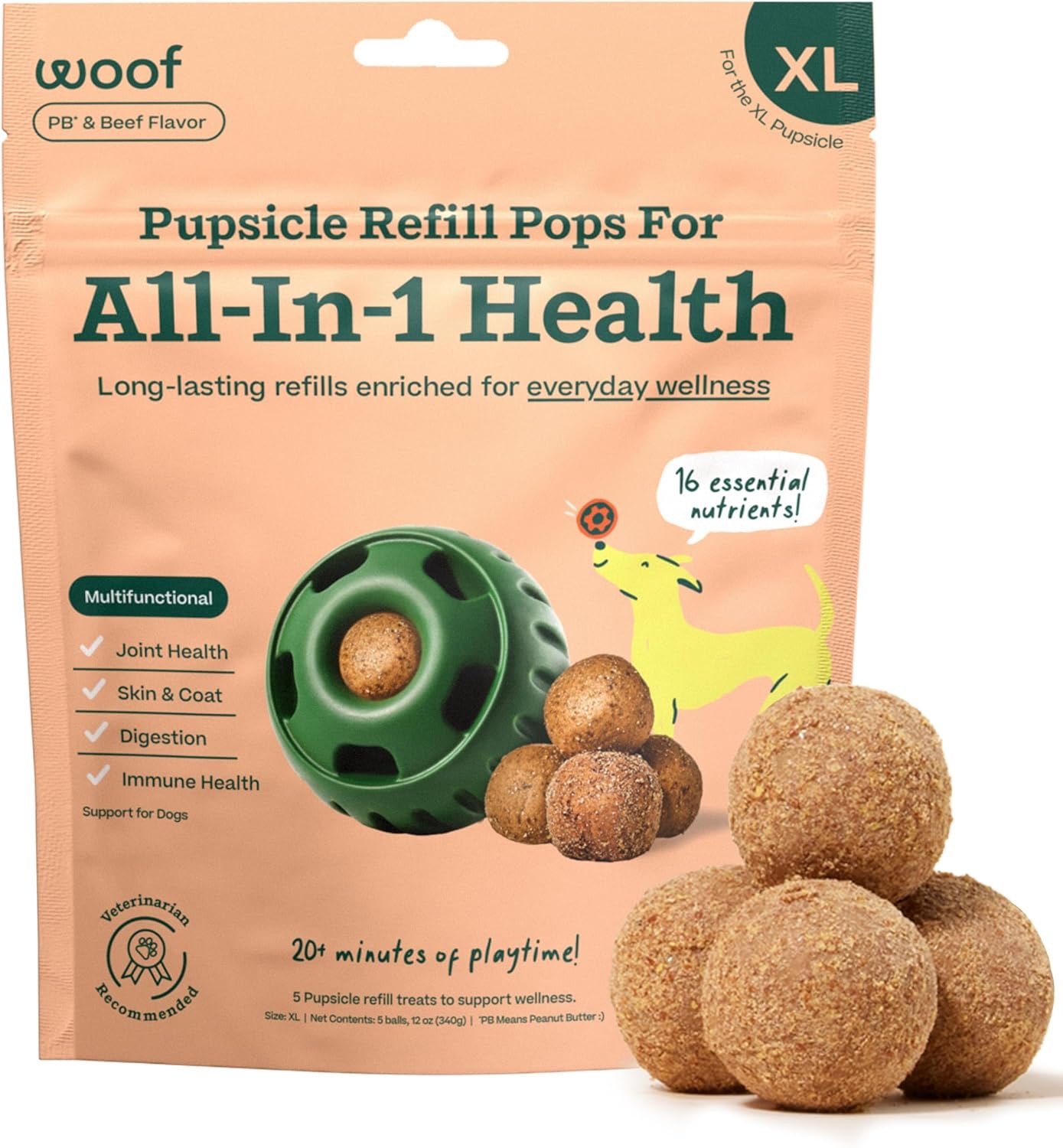 WOOF Pupsicle Refill Pops for All-in-1 Health (XTRA LRG)